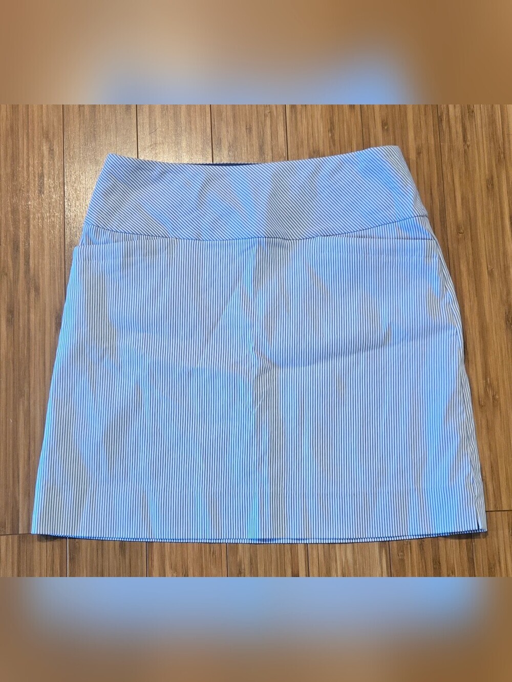Sc & Co Striped Blue Mini Skirt